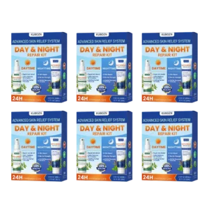 KUBOZN® Psoriasis Day & Night Repair System - 100% Steroid-Free Relief Duo for Plaques, Scaling & Itch