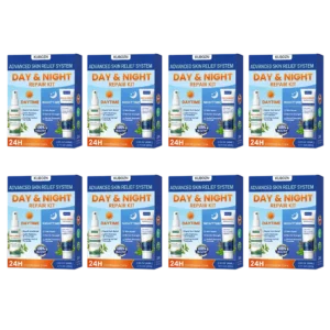KUBOZN® Psoriasis Day & Night Repair System - 100% Steroid-Free Relief Duo for Plaques, Scaling & Itch
