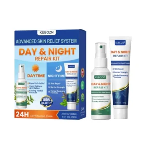 KUBOZN® Psoriasis Day & Night Repair System - 100% Steroid-Free Relief Duo for Plaques, Scaling & Itch